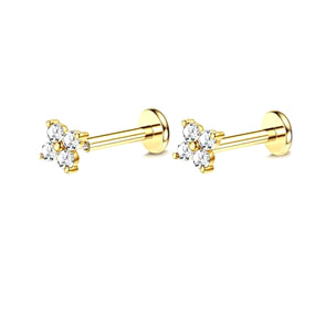 Surgical 4 Diamonds Gold Labret