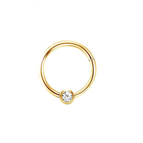 Surgical Gold Diamond Nose Ring