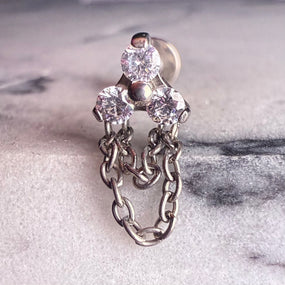Titanium silver Labret