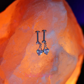 Surgical Silver Heart Dangle