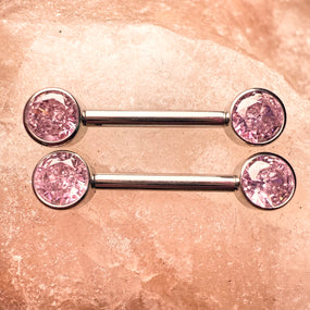 Titanium Pink Nipple Barbel