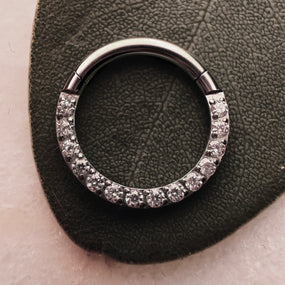 Titanium Silver hoop