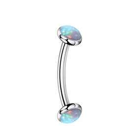 Titanium Opal Curved Barbell