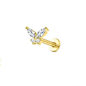 Surgical Opal Gold Butterfly Labret
