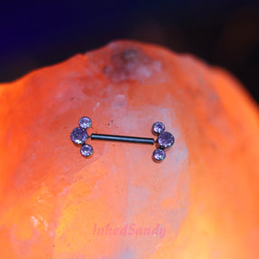 Titanium 3 Pink Diamond Barbel