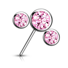 Titanium 3 Pink Diamond Barbel