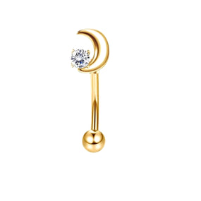 Surgical Moon Gold Curved Barbell