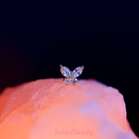 Surgical Opal Gold Butterfly Labret