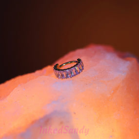 Titanium Tourmaline Hoop
