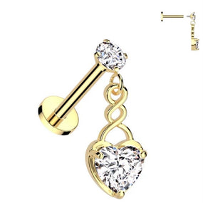 Surgical Gold Heart Dangle
