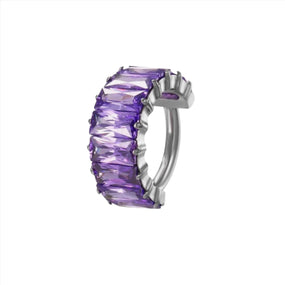 Titanium Amethyst Hoop