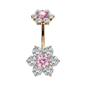 Surgical Flower Belly Barbell