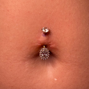 Titanium Sunflower Gold Belly Barbell