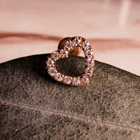Titanium heart labret