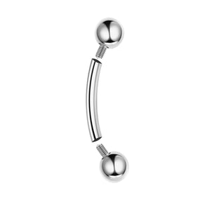 Titanium Silver Curved Barbell