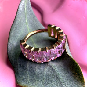 Titanium Tourmaline Hoop