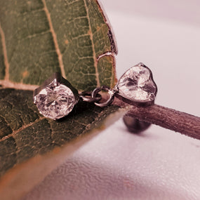 Titanium Labret Heart