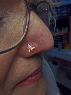 Titanium Gold Dragonfly Labret