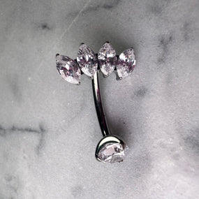 Titanium Marquise Belly Barbell