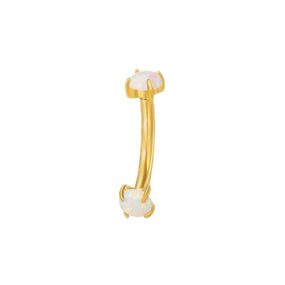Titanium Gold Opal Gurved Barbell