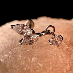 Titanium Gold Leaf Dangle