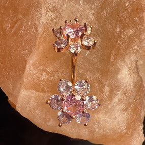 Surgical Flower Belly Barbell