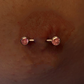 Titanium Pink Nipple Barbel
