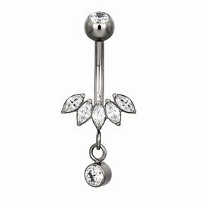 Titanium Marquise silver Navel