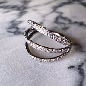 Titanium Triple Ring Silver