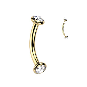 Titanium Gold Curved Barbell