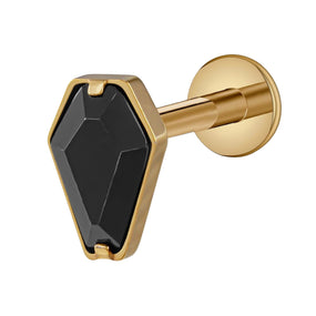 Titanium Black Coffin Gold Labret