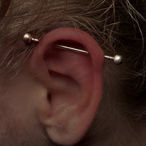 Titanium Industrial Straight Barbell