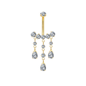 Titanium Gold Belly Barbell