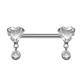 Titanium Nipple Heart Pendant