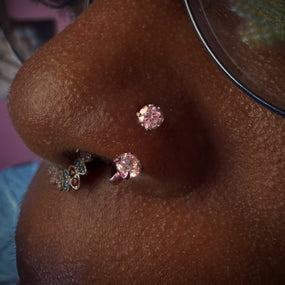 Titanium Pink Horse Shoe Diamond
