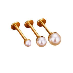 Titanium Gold Labret Pearl