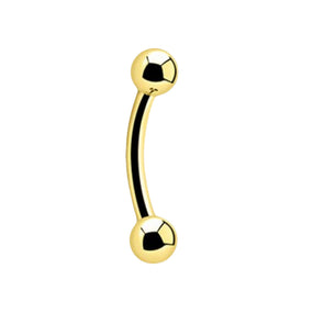 Titanium Gold Curved Barbell