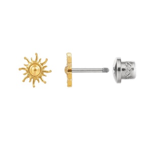 Titanium Sun Gold Earring