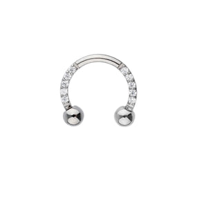 Titanium Silver /Gold Diamond Horseshoes