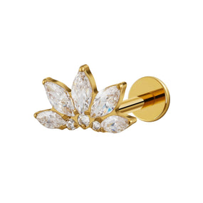 Titanium Gold Labret Lotus
