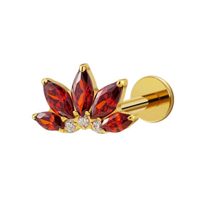 Titanium Gold Labret Red Lotus