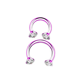 Titanium Pink Horse Shoe Diamond