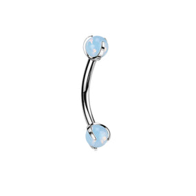 Titanium Opal Curved Barbell