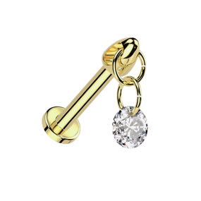 Titanium Dangle Gold Labret
