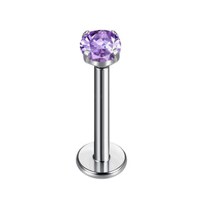 Titanium Silver Labret Lavender