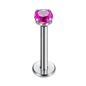 Titanium Silver Labret Pink