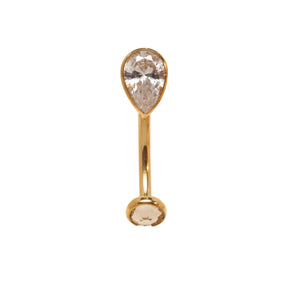 Titanium Gold Curved Barbell