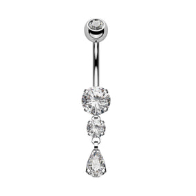 Titanium Silver Belly Barbell