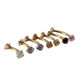 Titanium Gold Curved Barbell