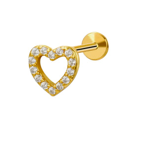 Titanium heart labret